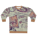 Passport Stamp Pattern Sweatshirt