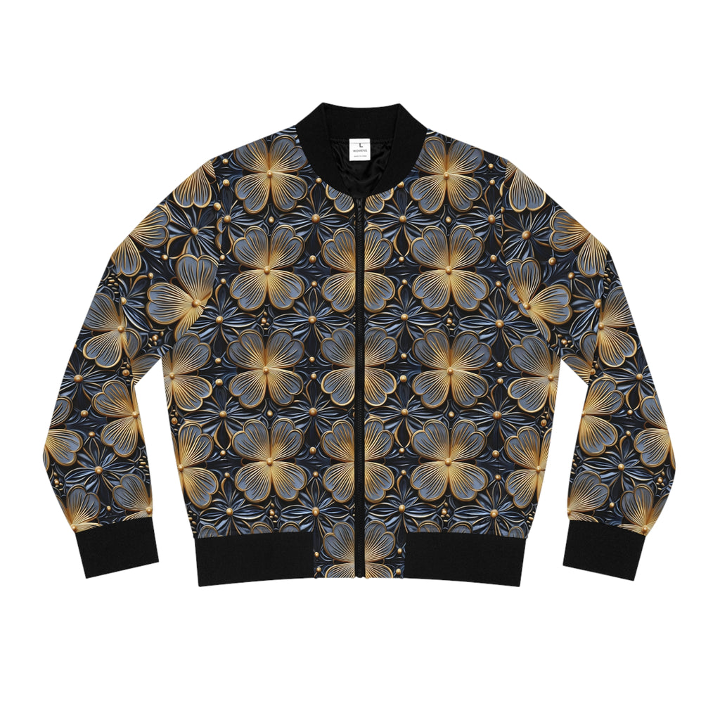 Floral Glow Bomber Jacket — Women's All-Over Print Chic