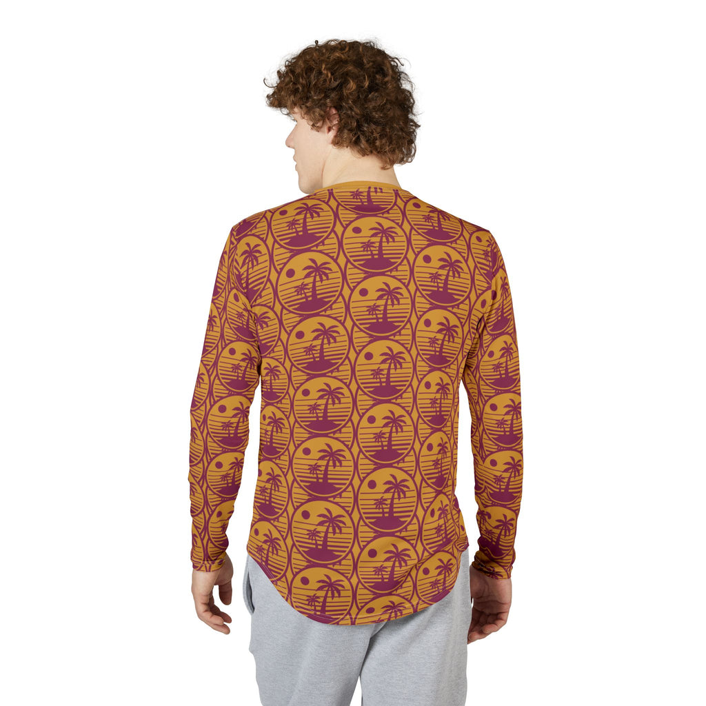 UV Protective Shirt UPF 50+ — Retro Sunset Palm Pattern