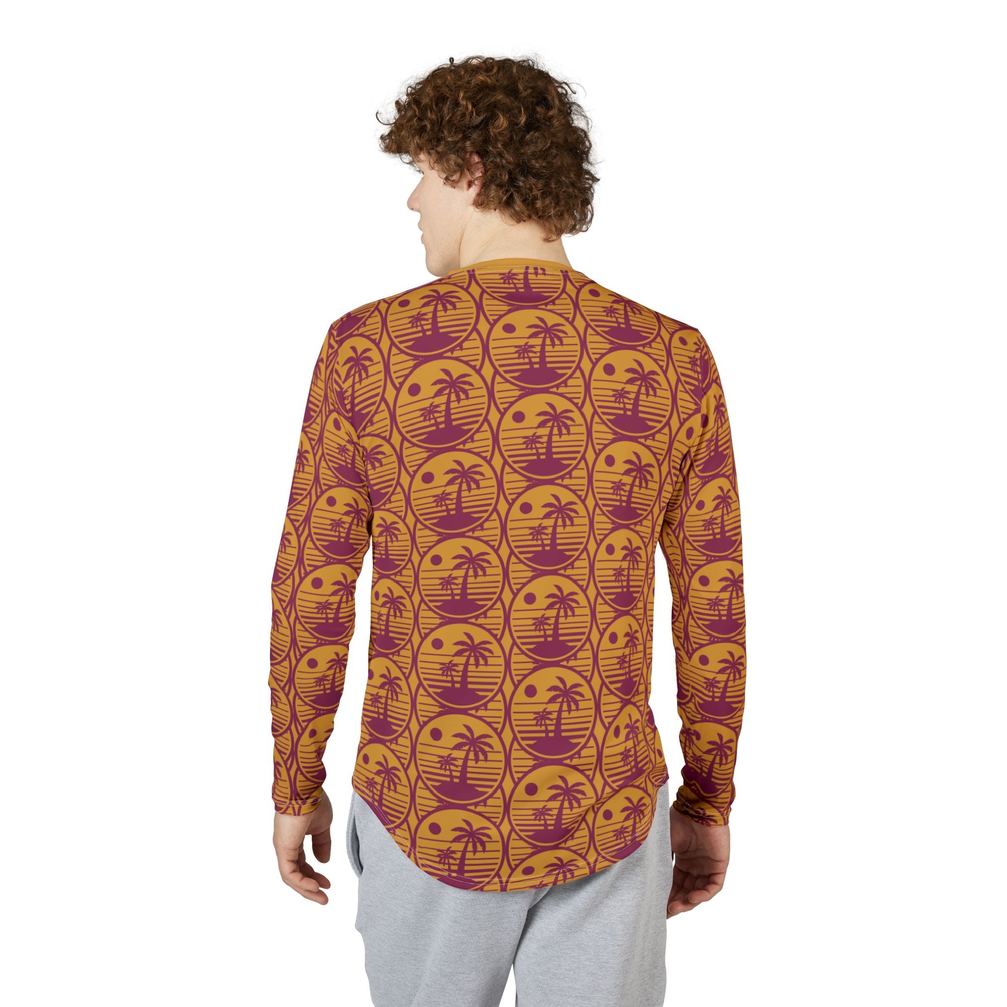 UV Protective Shirt UPF 50+ — Retro Sunset Palm Pattern