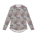 Men's UV Long Sleeve Shirt — "UPF 50+" Vintage Travel Stamp All-Over Print