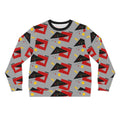 Geometric Retro Pattern Lightweight Sweatshirt