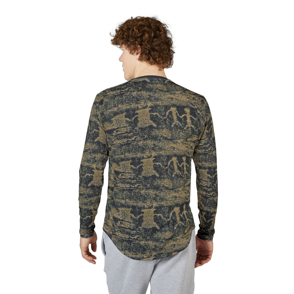 Men's Long Sleeve UV Shirt –  "UPF 50+" Desert Petroglyph Print