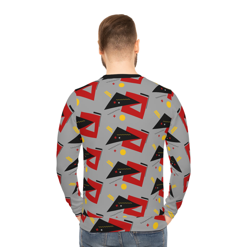 Geometric Retro Pattern Lightweight Sweatshirt