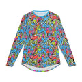 Men's Graffiti Print UV Protection Long Sleeve Shirt — Colorful Street Art Rash Guard