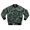 Techno Circuit Bomber Jacket – Futuristic Mechanical Gear Print