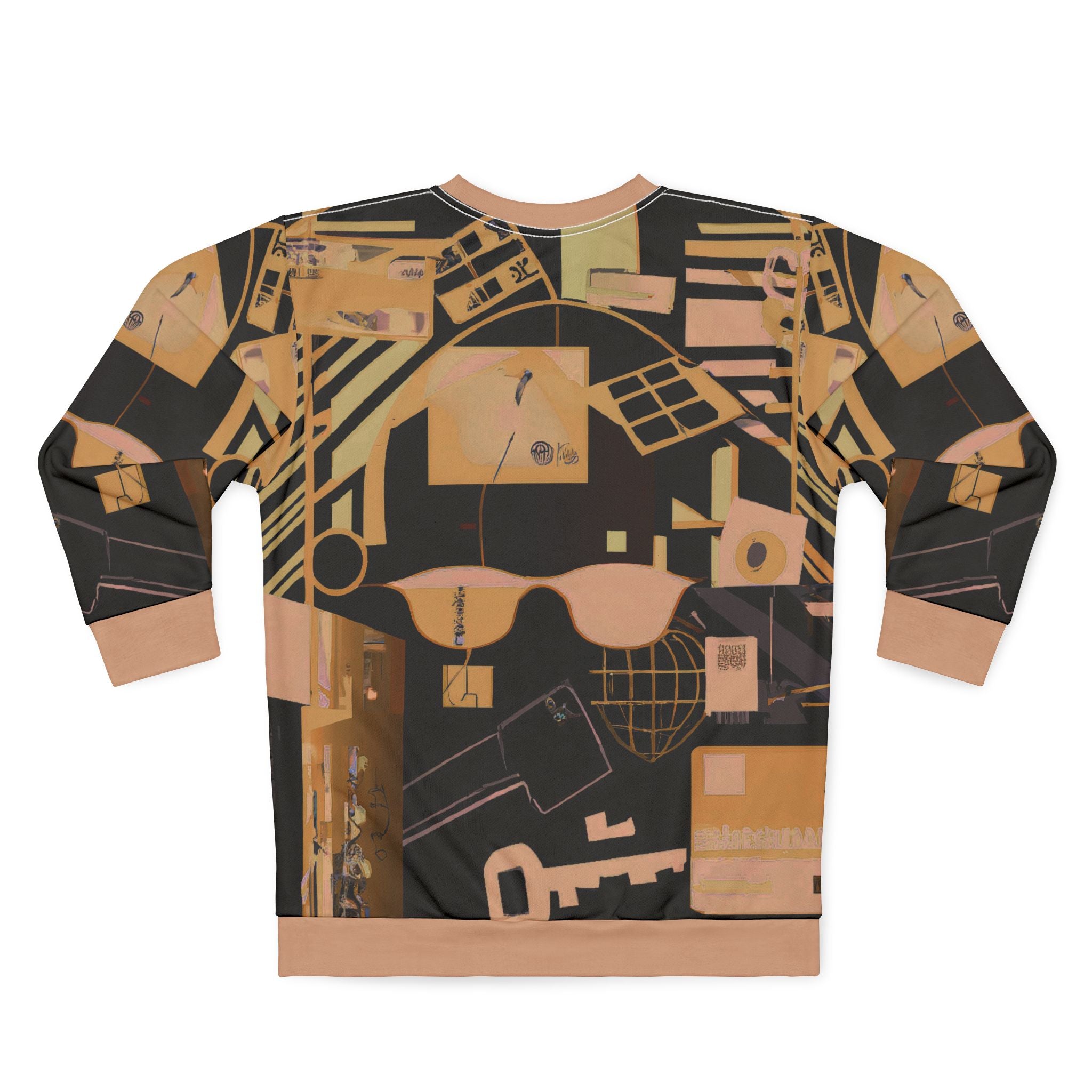 Abstract Retro Tech Graphic Sweatshirt