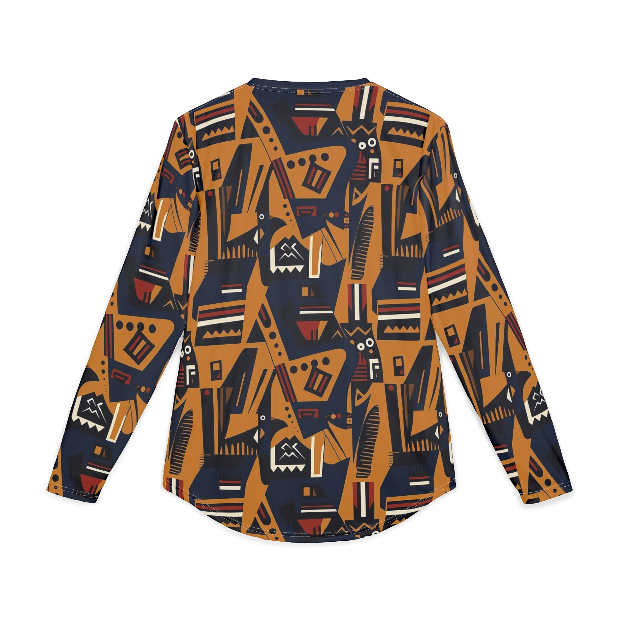 Abstract Tribal Pattern UV Sun Protection "UPF 50+" Long Sleeve Shirt — Men's All-Over Print