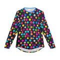 Men's UV Long Sleeve Shirt — "UPF 50+"Bright Neon Polka Dot All-Over Print