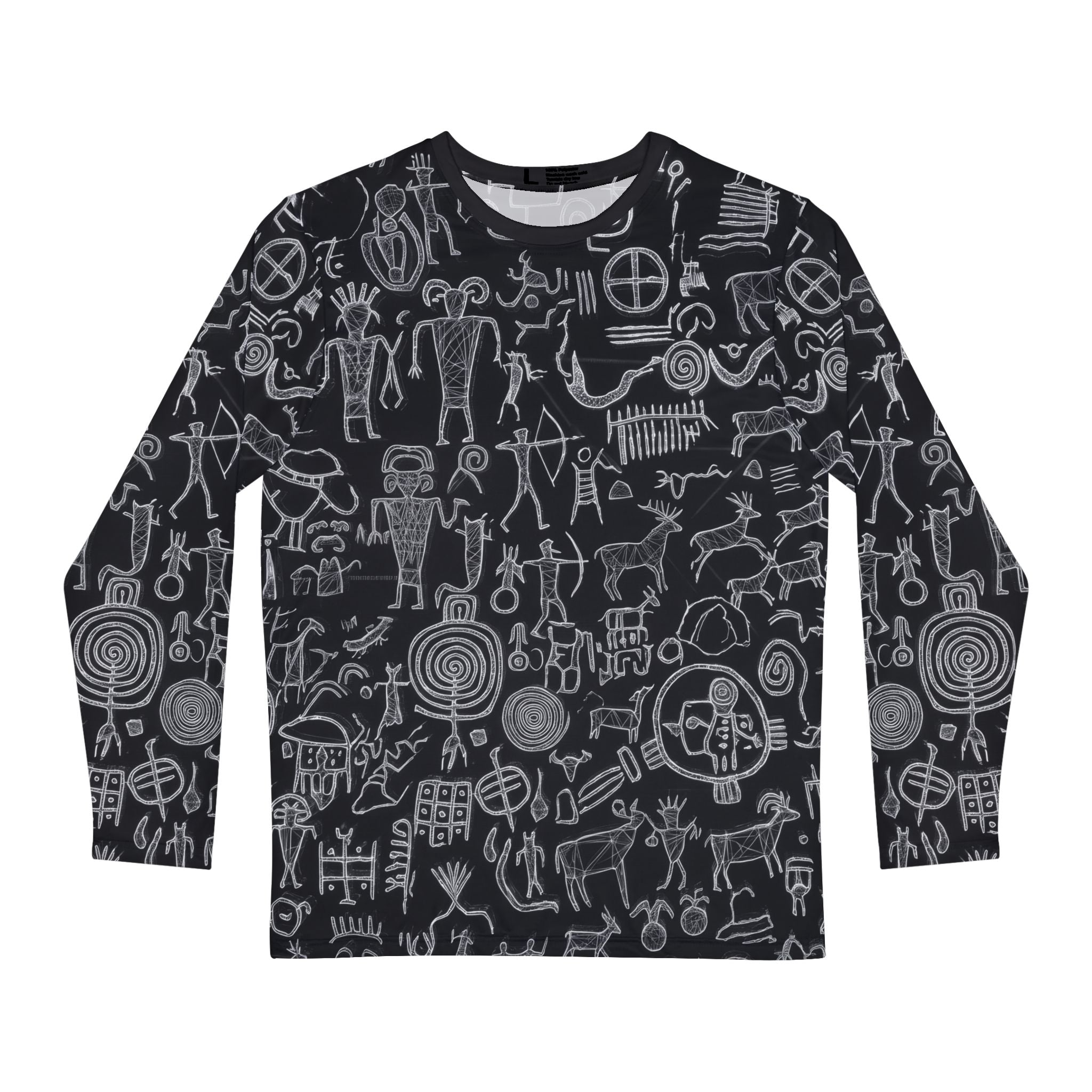 Petroglyph Pattern Long Sleeve Shirt