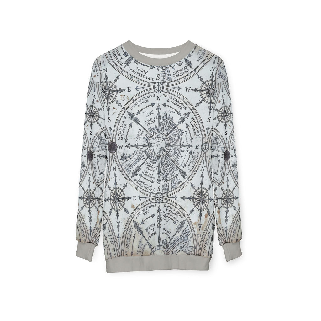 Vintage Compass Pattern Sweatshirt