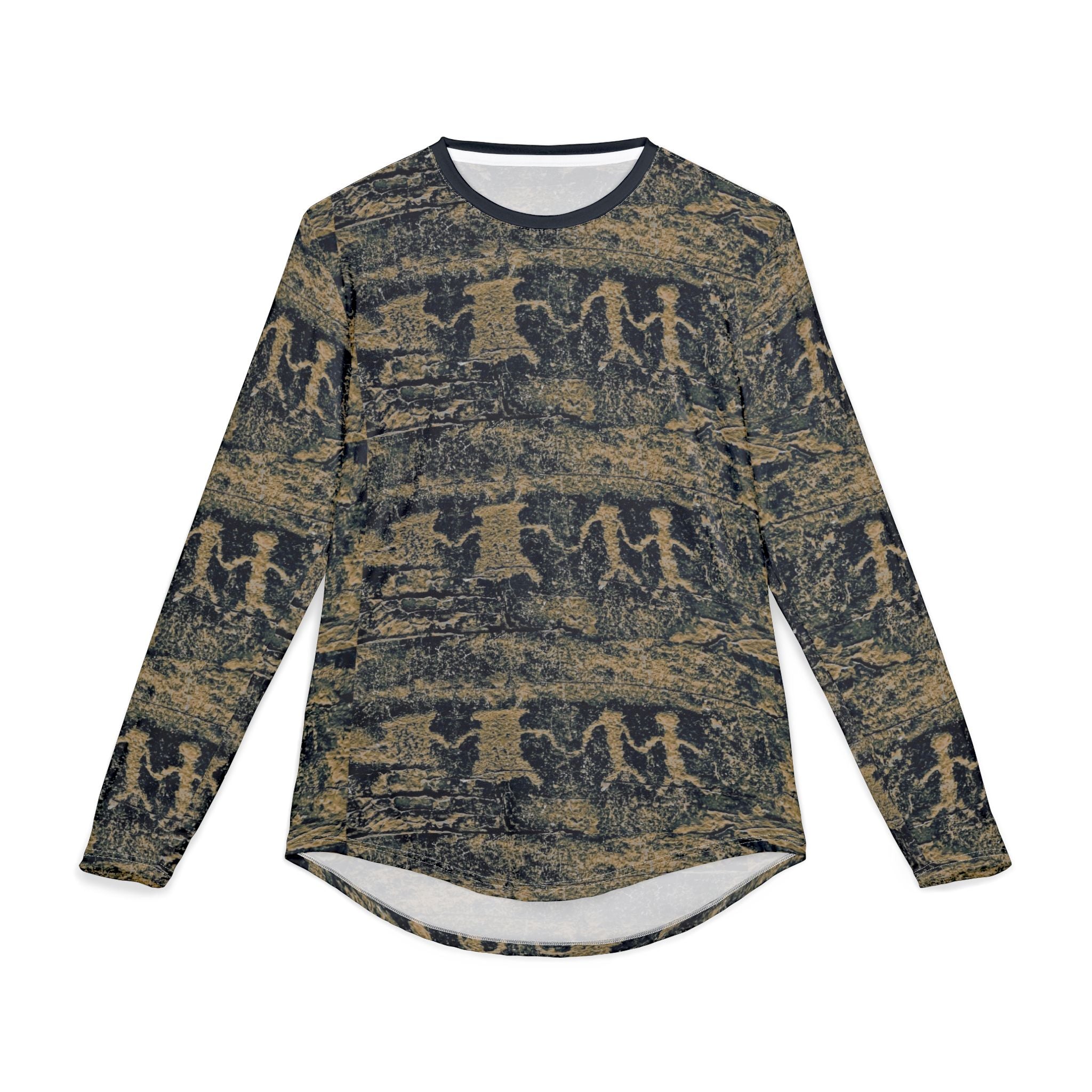 Chemise UV à manches longues pour homme – Imprimé "UPF 50+" Pétroglyphes du désert