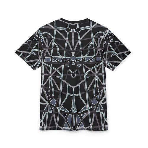 Abstract Geometric Web All-Over Print Tee