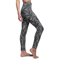 Women's Patterned Leggings — Monochrome Swirl All-Over Print