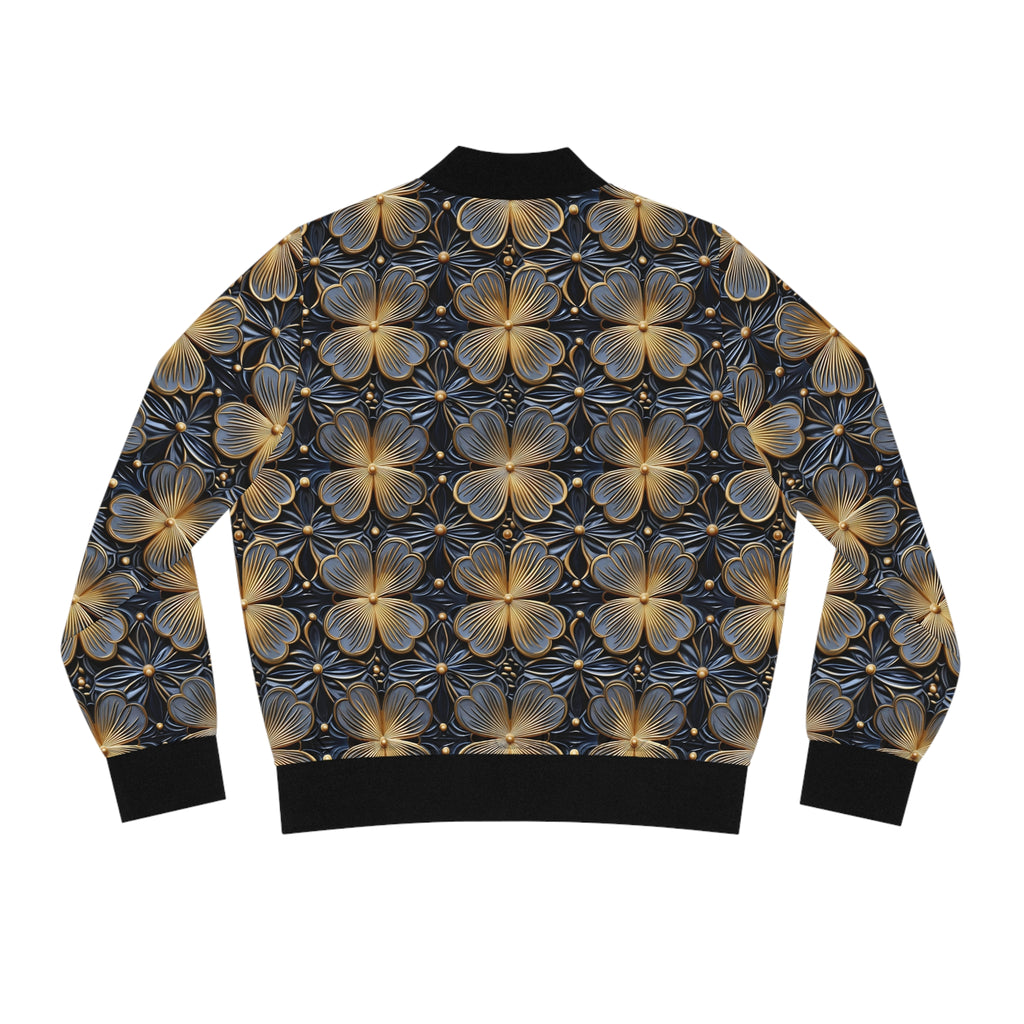 Floral Glow Bomber Jacket — Women's All-Over Print Chic