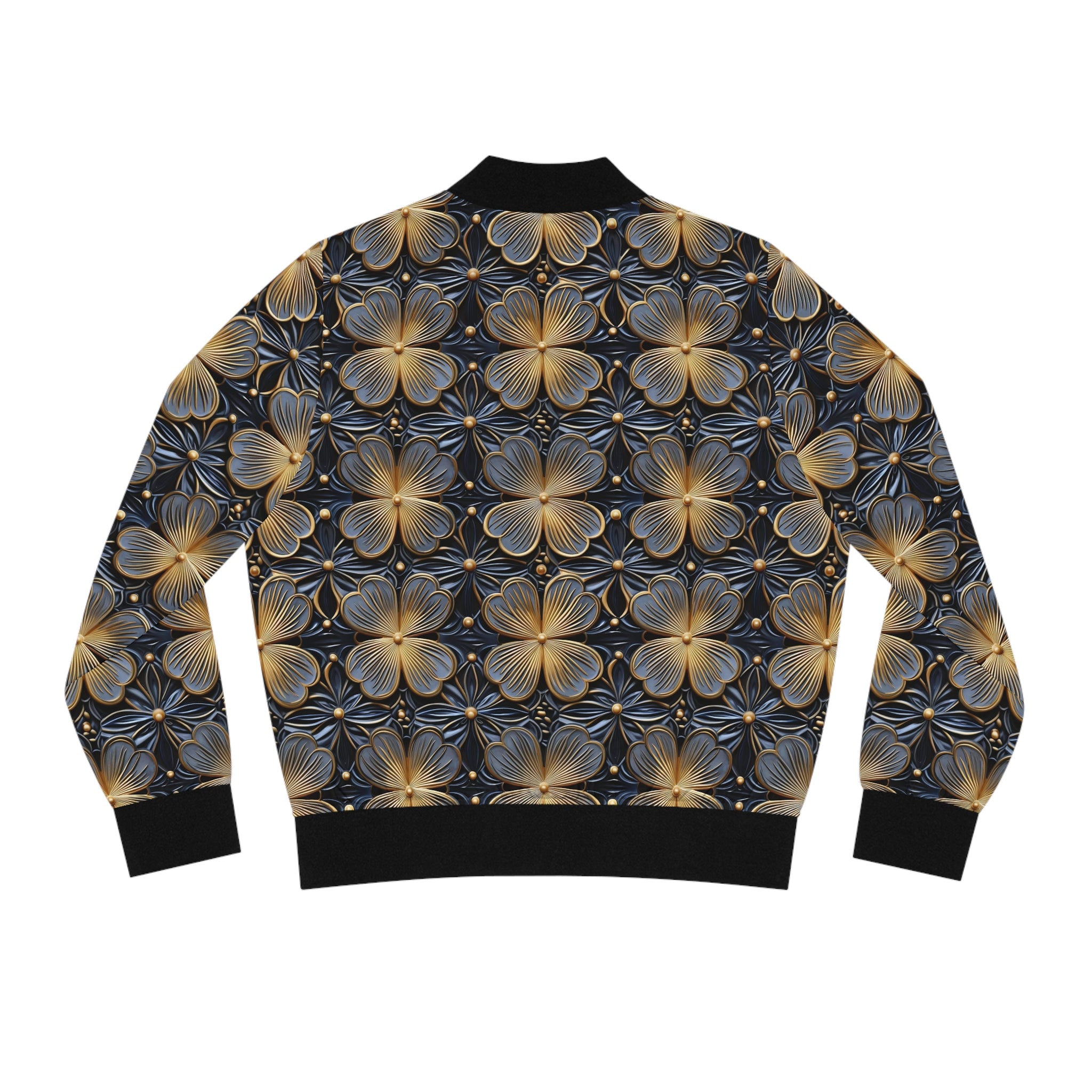 Floral Glow Bomber Jacket — Women's All-Over Print Chic
