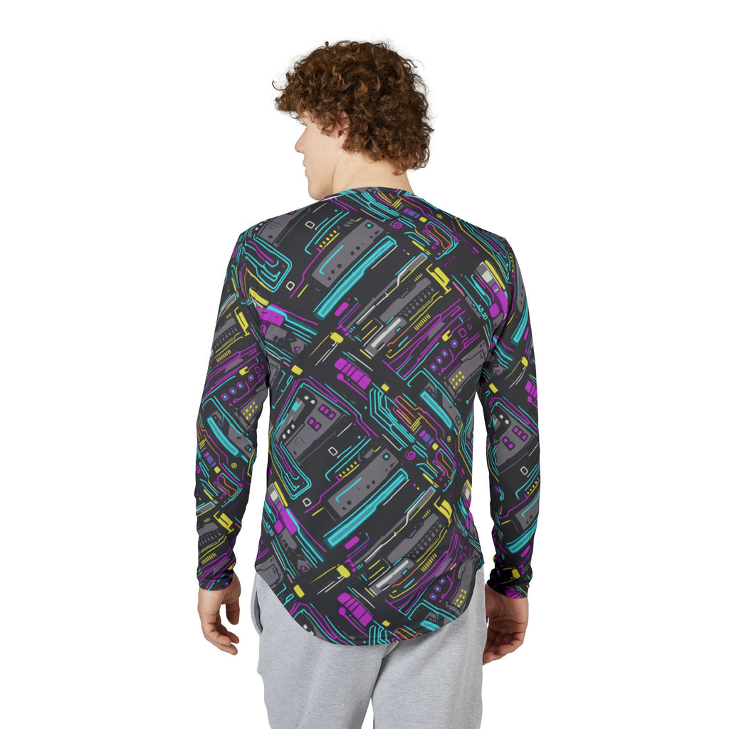 Retro Cassette Pattern Long Sleeve Shirt "UPF 50+" protection — UV Protection