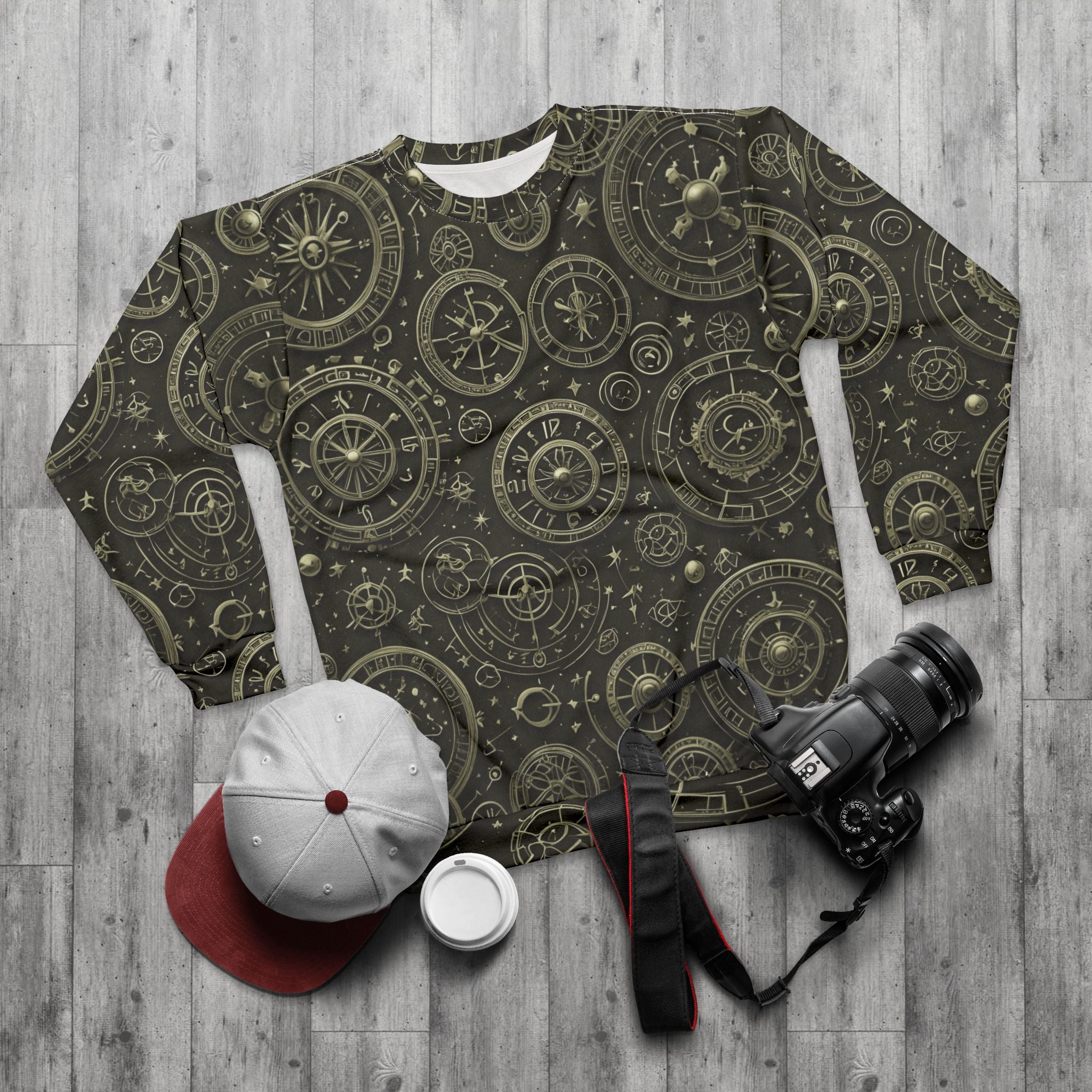 Astrolabe Compass Pattern Sweatshirt