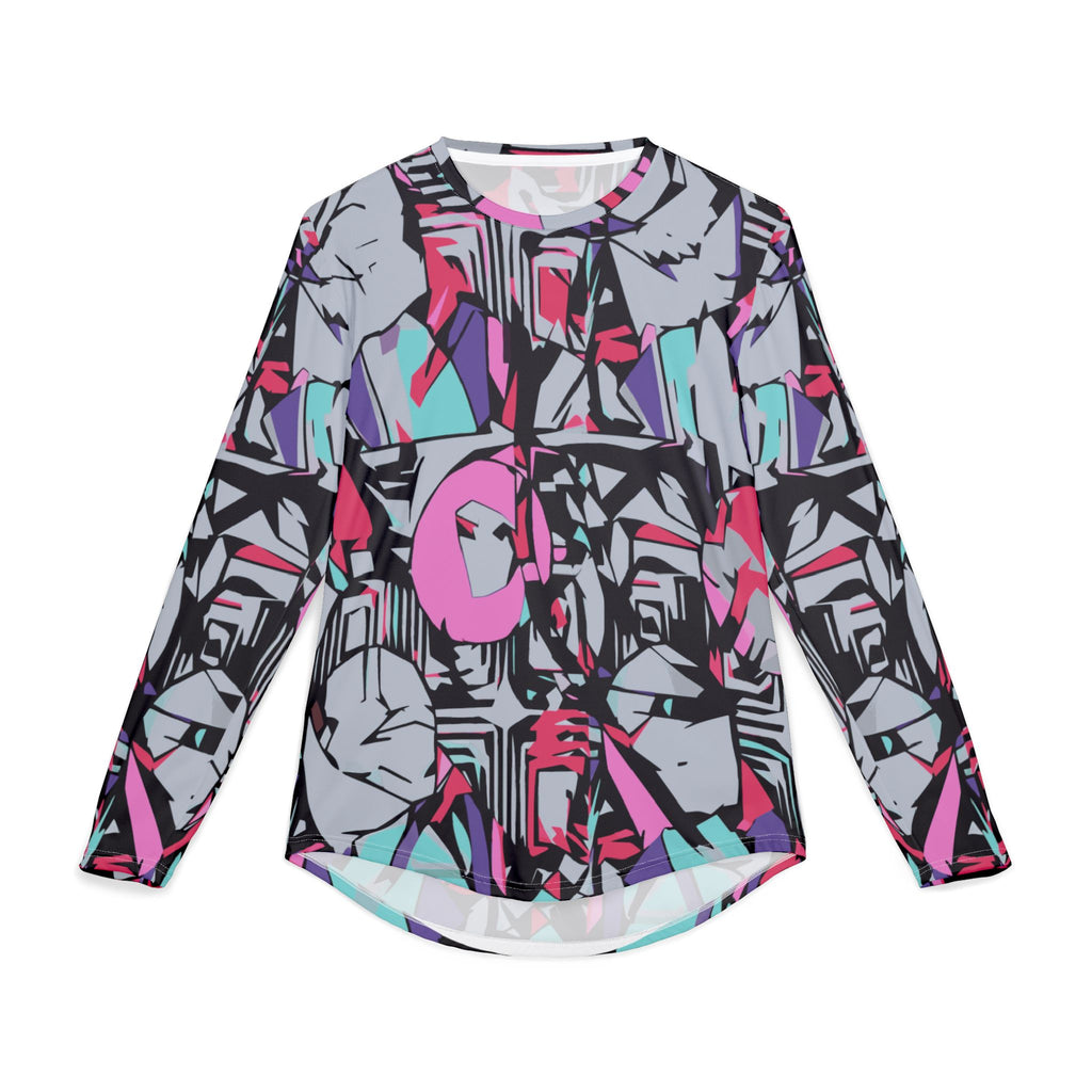 Men's UV Long Sleeve Shirt "UPF 50+" protection — Abstract Retro Graffiti Print