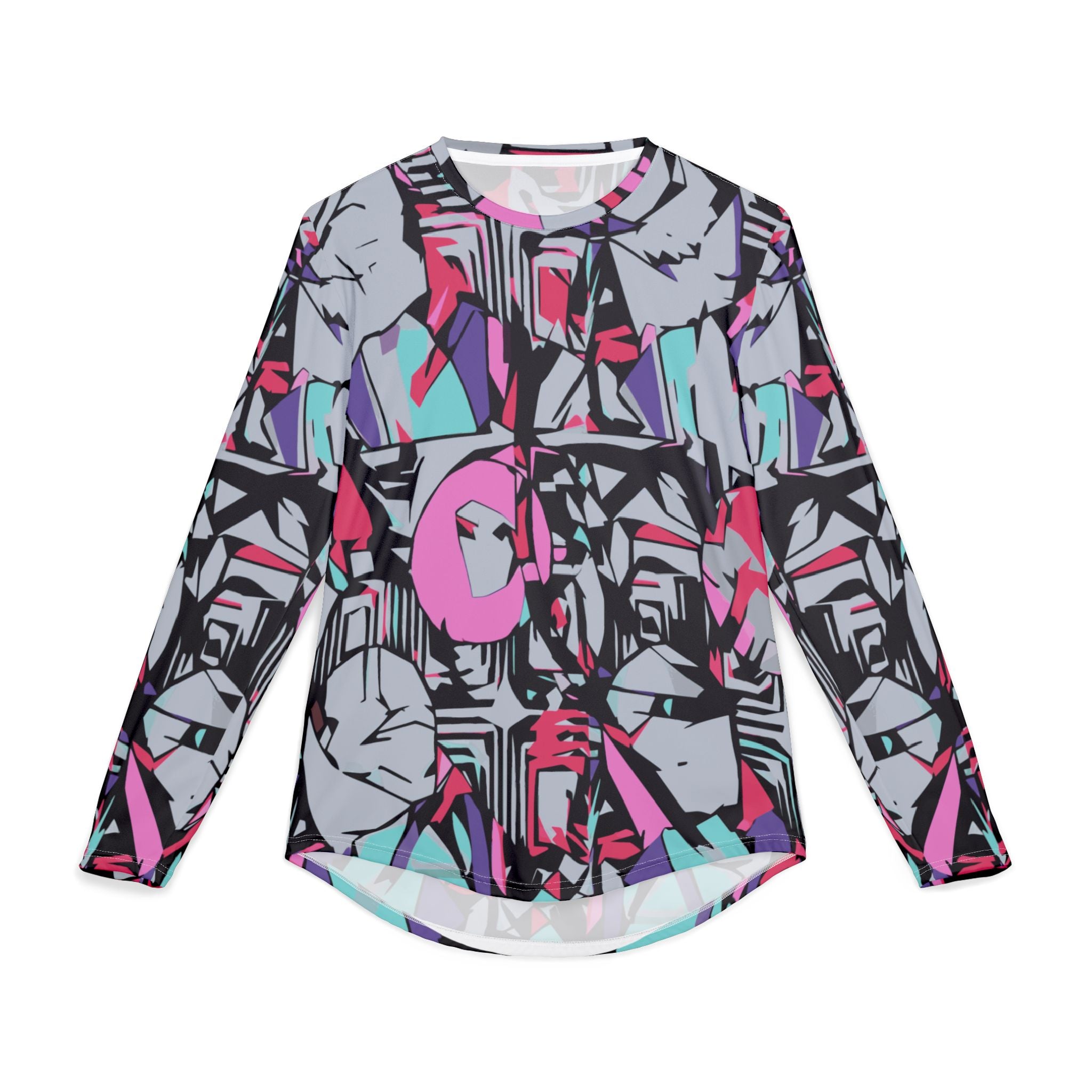 Men's UV Long Sleeve Shirt "UPF 50+" protection — Abstract Retro Graffiti Print