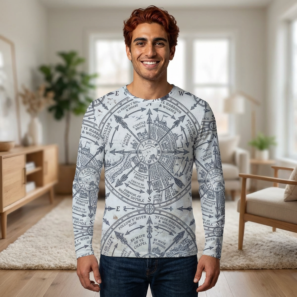 Nautical Compass Long Sleeve Shirt