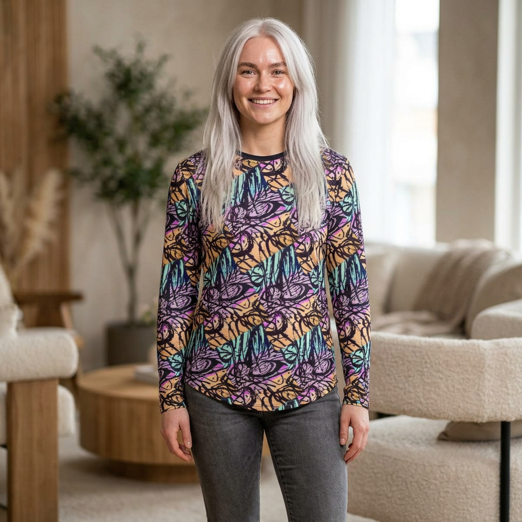 Butterfly Pattern UV Long Sleeve Shirt — "UPF 50+"Men's Sun Protection Shirt
