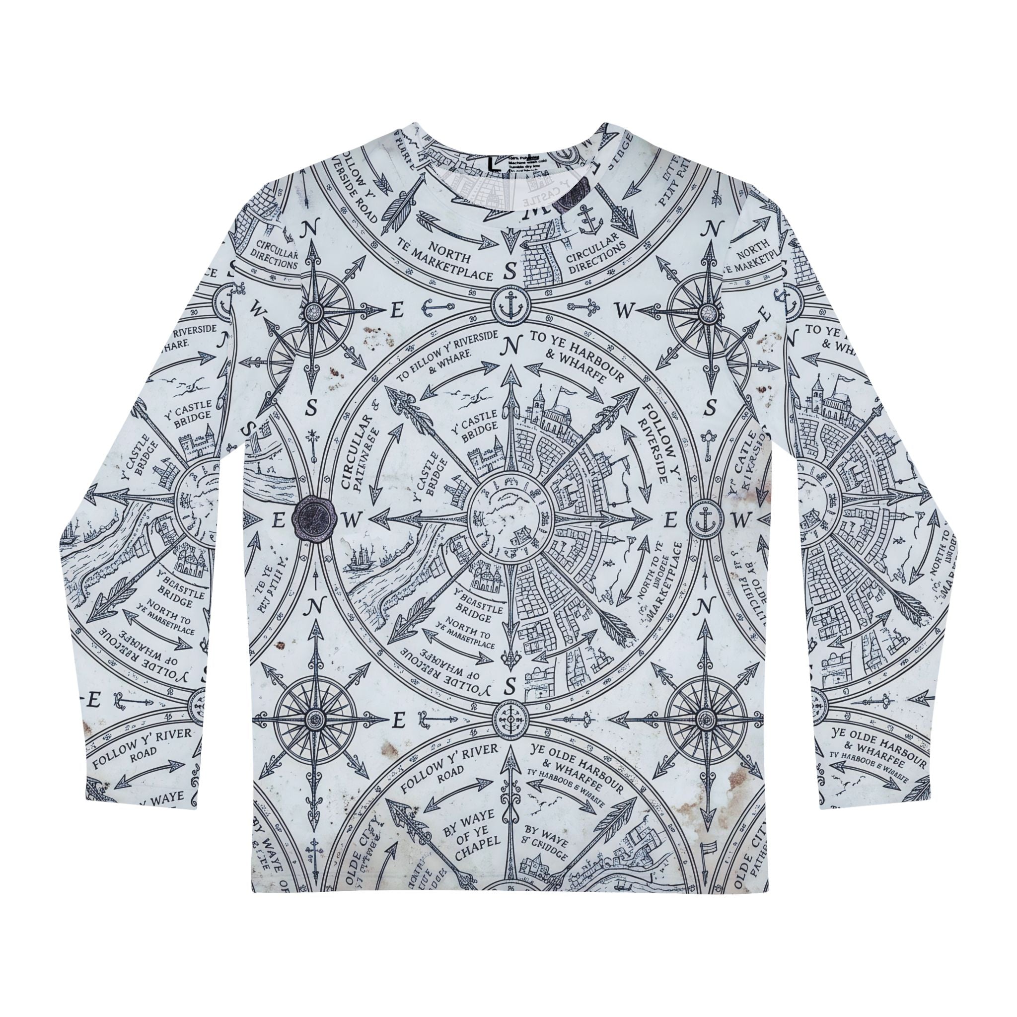Nautical Compass Long Sleeve Shirt