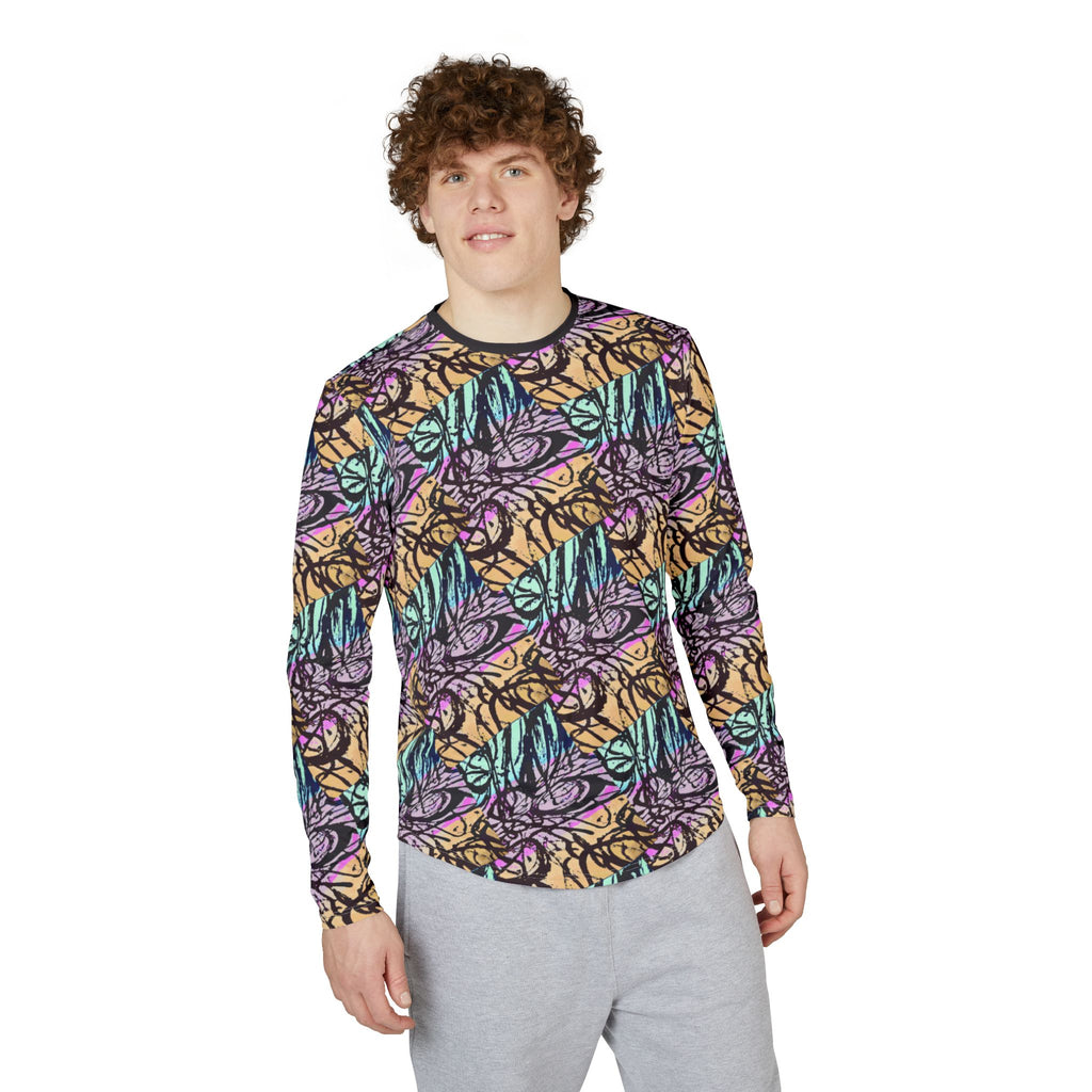 Butterfly Pattern UV Long Sleeve Shirt — "UPF 50+"Men's Sun Protection Shirt