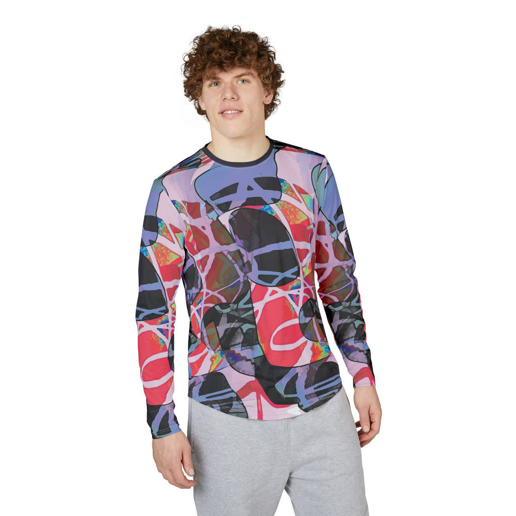 Men's UV Protection Long Sleeve Shirt "UPF 50+" Vibrations (AOP)