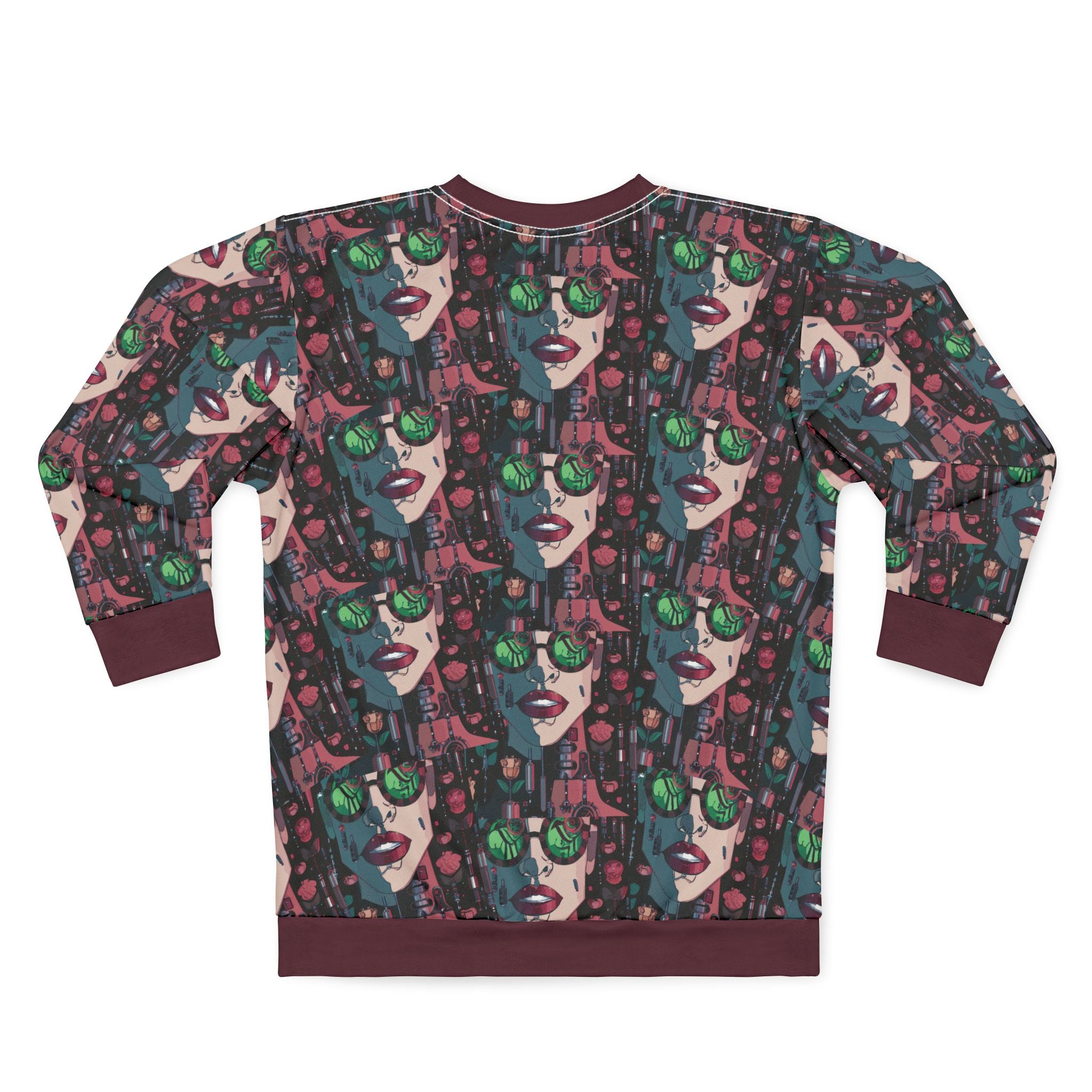 Graphic Sweatshirt — Retro Neon Sunglasses Pop Art All-Over Print