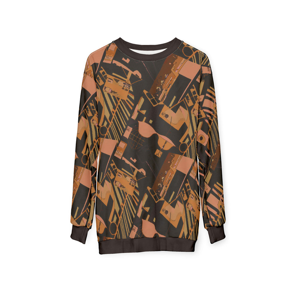 Retro Earth Tones Graphic Sweatshirt – All-Over Print