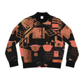 Abstract Retro Collage Bomber Jacket — Women's All-Over Print