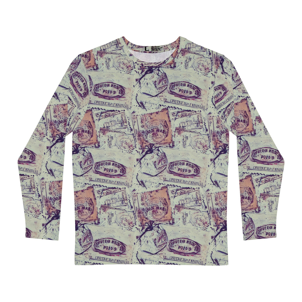 Vintage Passport Stamp All-Over Print Long Sleeve Shirt