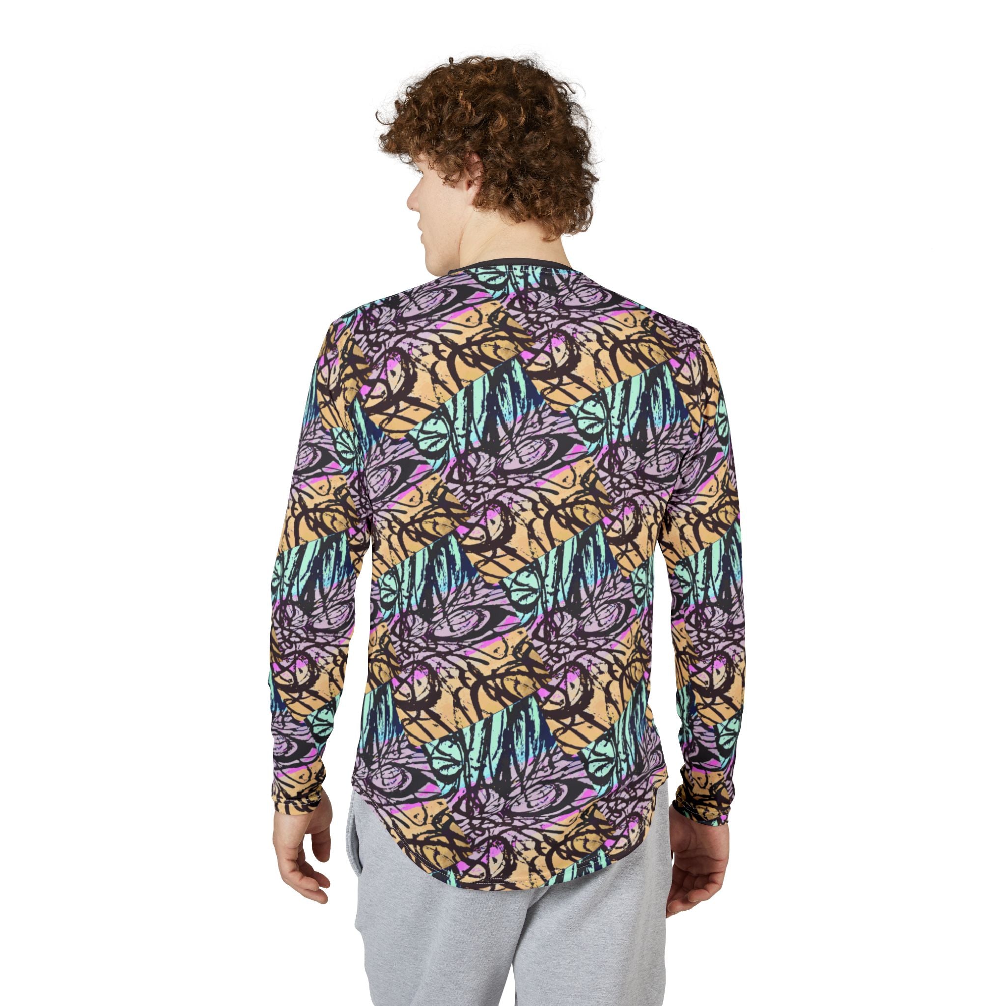 Butterfly Pattern UV Long Sleeve Shirt — "UPF 50+"Men's Sun Protection Shirt