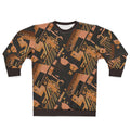 Retro Earth Tones Graphic Sweatshirt – All-Over Print