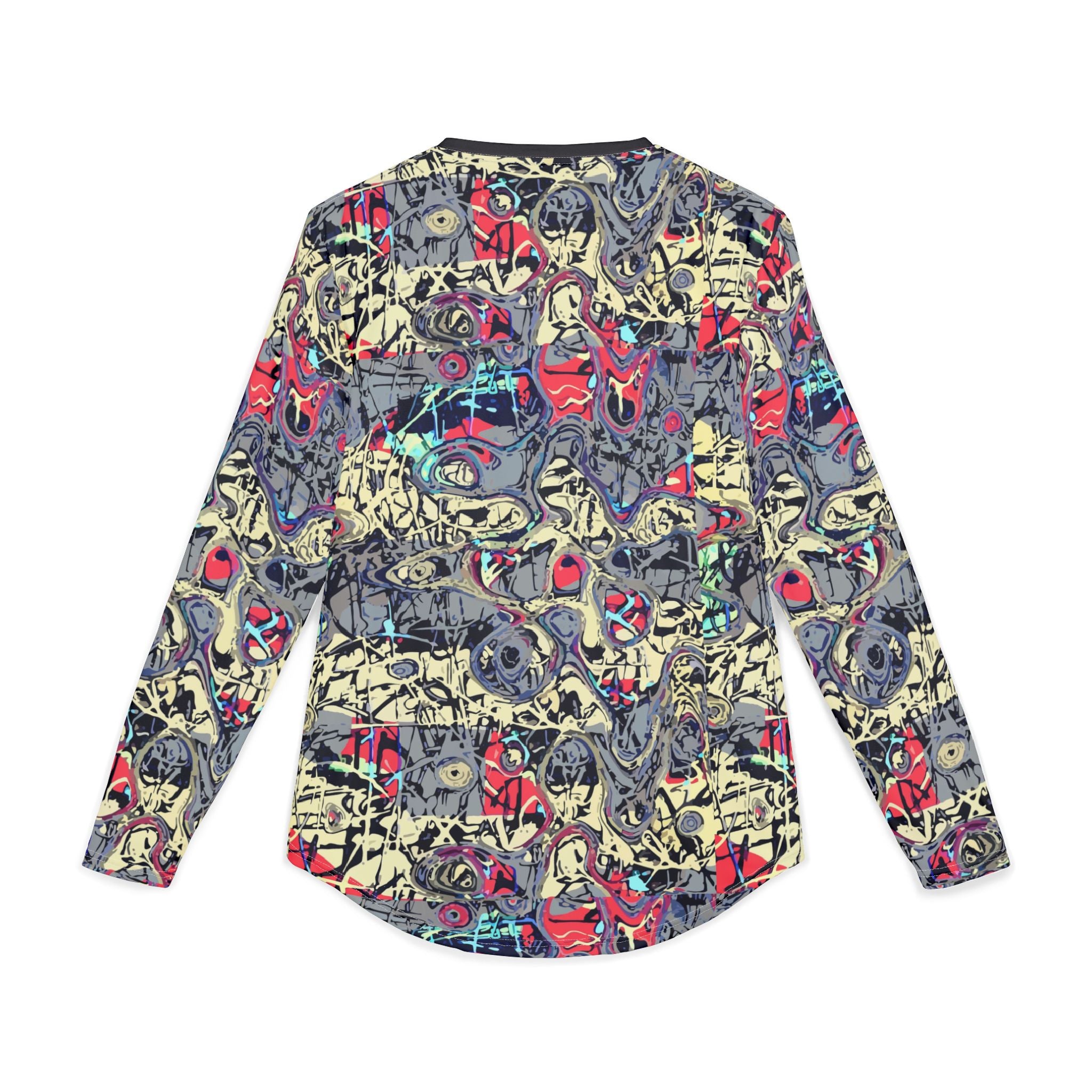 Men's Long Sleeve UV Shirt — "UPF 50+" Abstract Graffiti All-Over Print