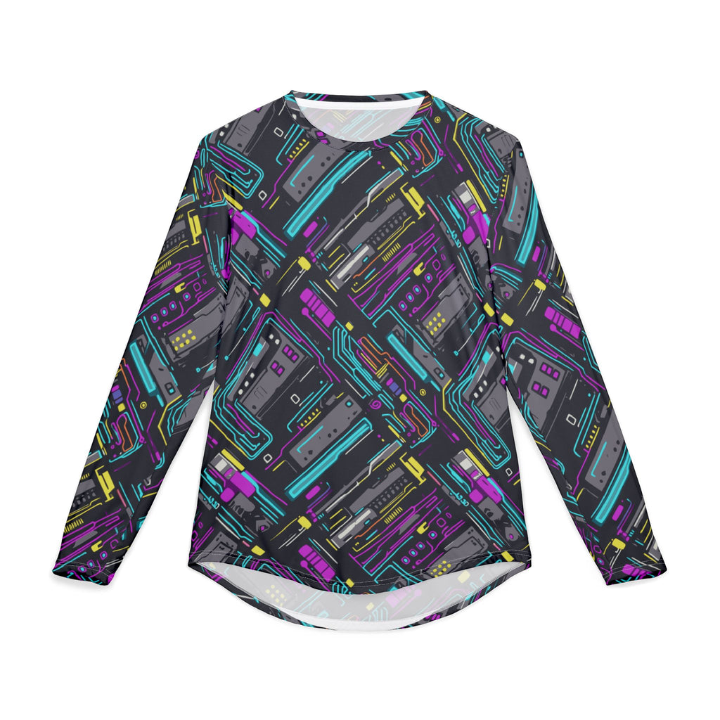 Retro Cassette Pattern Long Sleeve Shirt "UPF 50+" protection — UV Protection