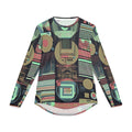 Men's UV Long Sleeve Shirt "UPF 50+" protection — Retro Geometric Tech Print