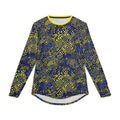 Men's UV Long Sleeve Shirt – "UPF 50+"Geometric Neon Blue & Yellow All-Over Print
