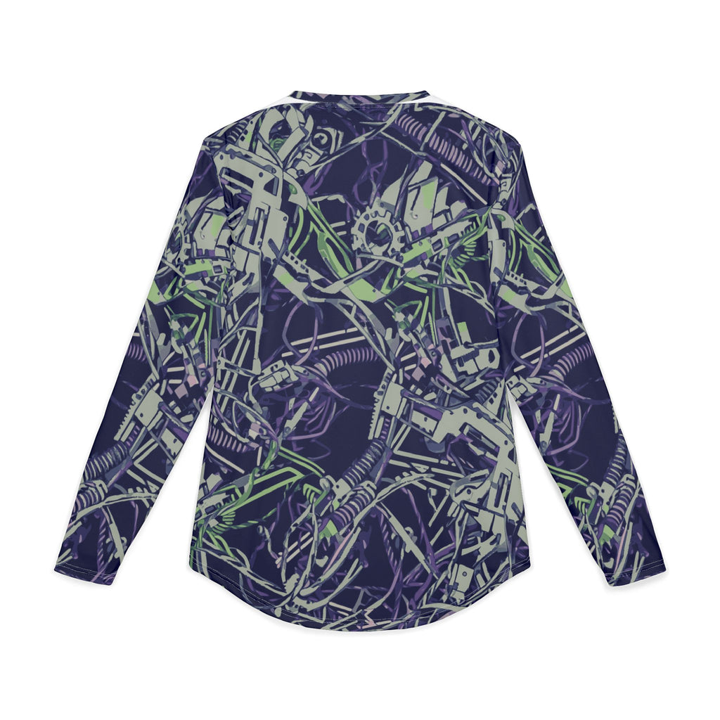 Men's UV Long Sleeve Shirt —"UPF 50+" protection  Abstract Mechanical Camouflage AOP