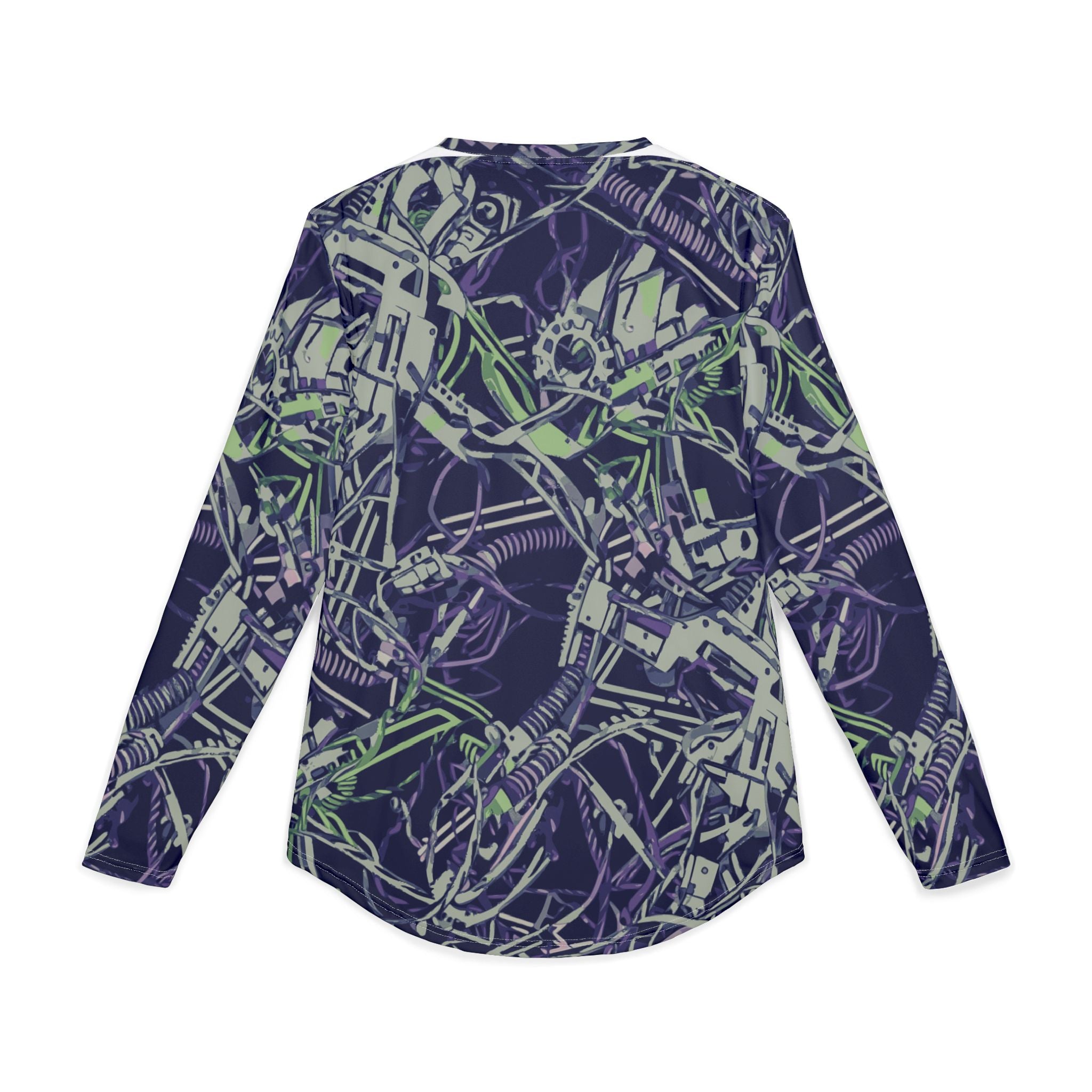 Men's UV Long Sleeve Shirt —"UPF 50+" protection  Abstract Mechanical Camouflage AOP