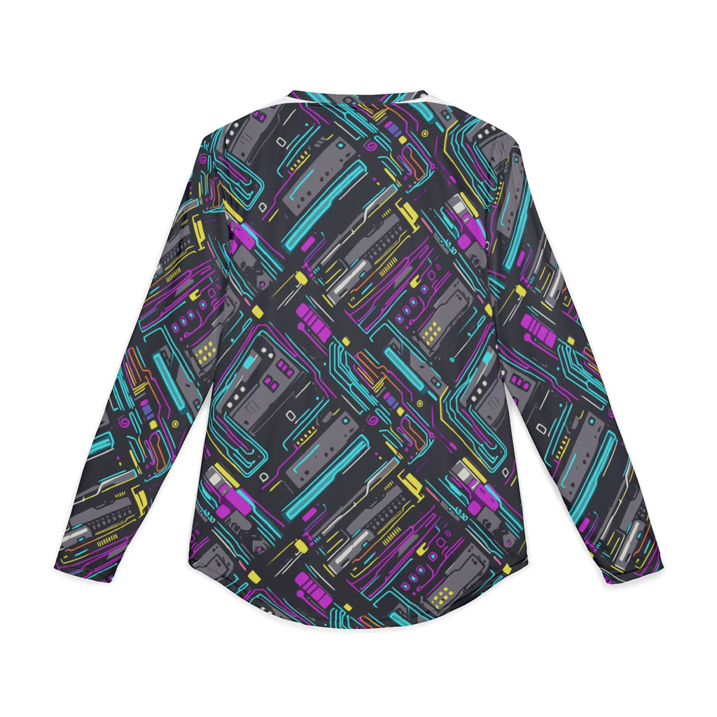 Retro Cassette Pattern Long Sleeve Shirt "UPF 50+" protection — UV Protection