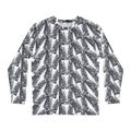 Men's Long Sleeve Shirt - Black & White Vintage Road Photo All-Over Print