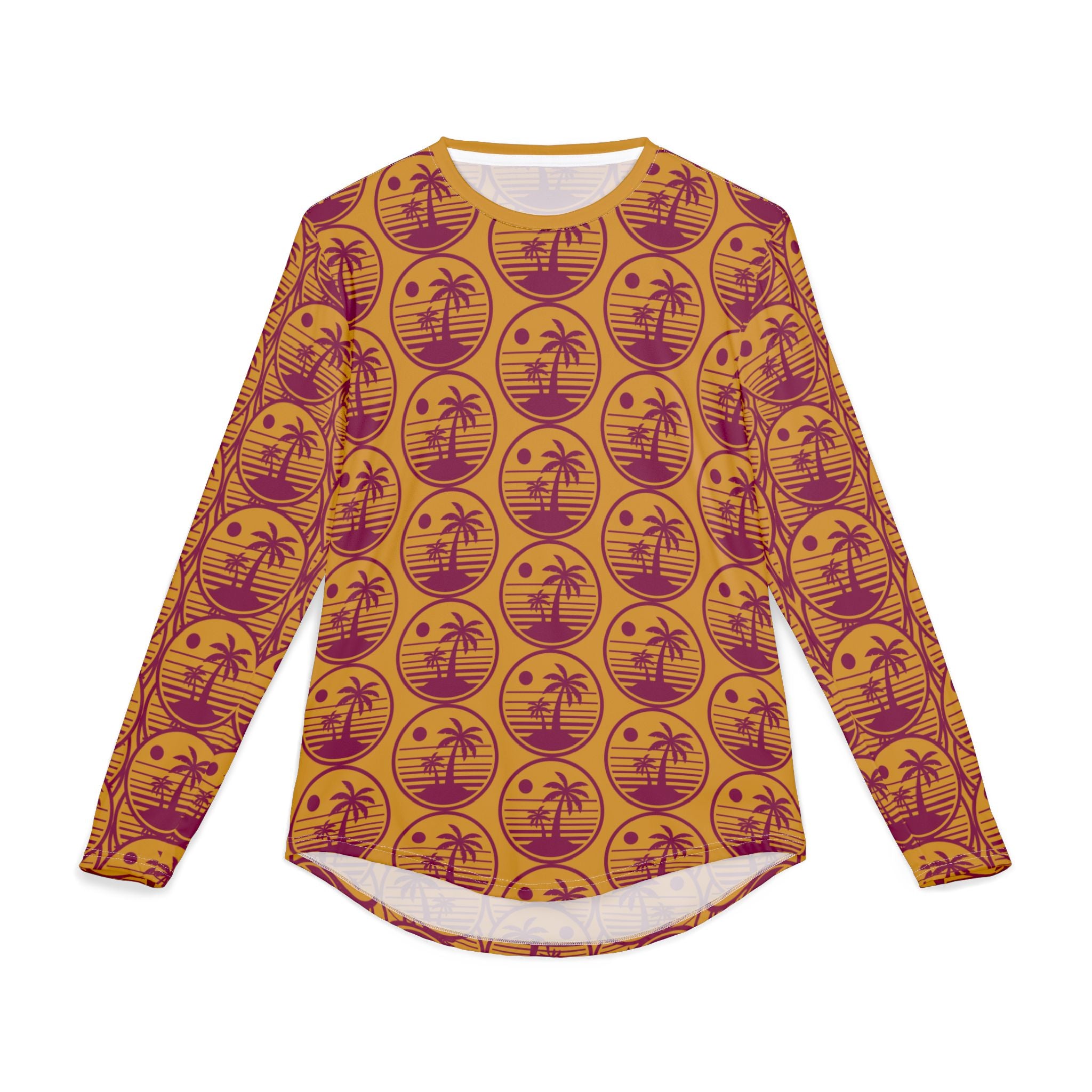 UV Protective Shirt UPF 50+ — Retro Sunset Palm Pattern