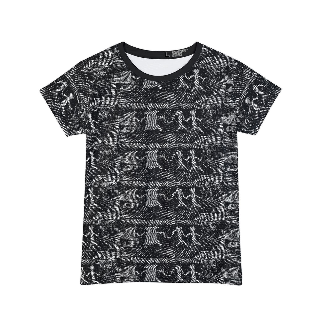 Stone Age Petroglyph Pattern Women's Tee