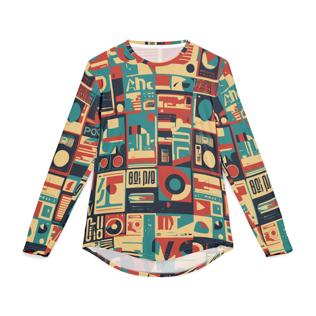 Retro Audio Pattern Long Sleeve Shirt "UPF 50+" protection — Men's UV Protection