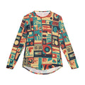Retro Audio Pattern Long Sleeve Shirt "UPF 50+" protection — Men's UV Protection
