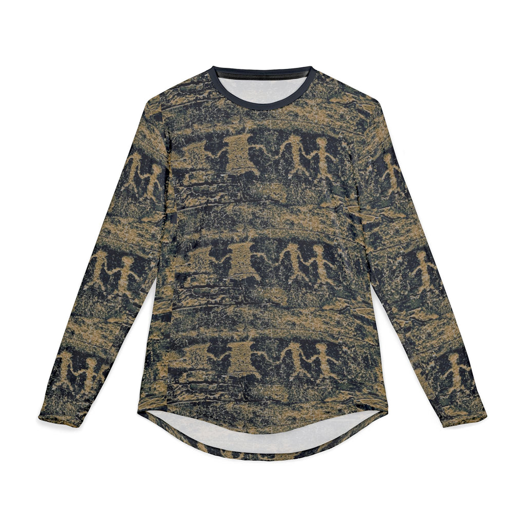 Men's Long Sleeve UV Shirt –  "UPF 50+" Desert Petroglyph Print