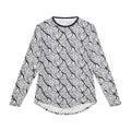 Men's UV Protection Long Sleeve Shirt — "UPF 50+"Monochrome Leaf Pattern Sun Shirt