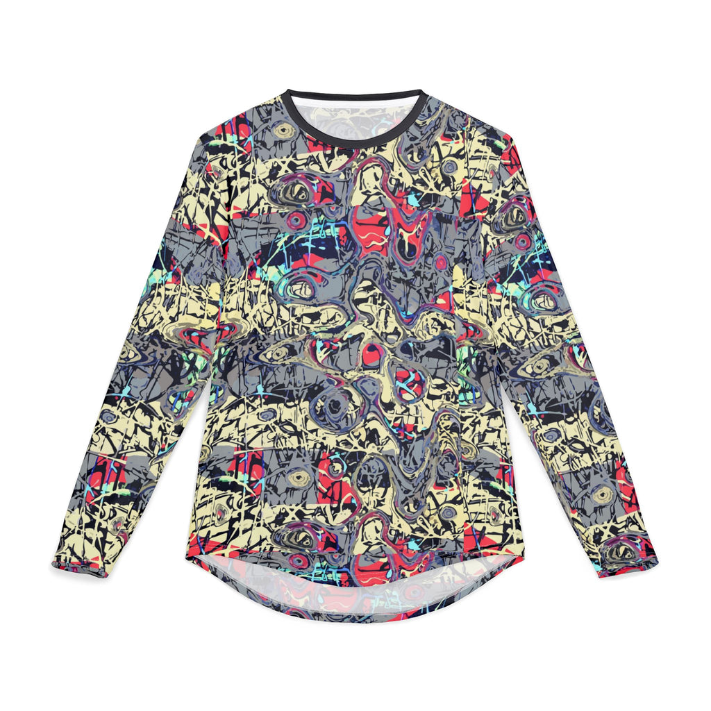 Men's Long Sleeve UV Shirt — "UPF 50+" Abstract Graffiti All-Over Print